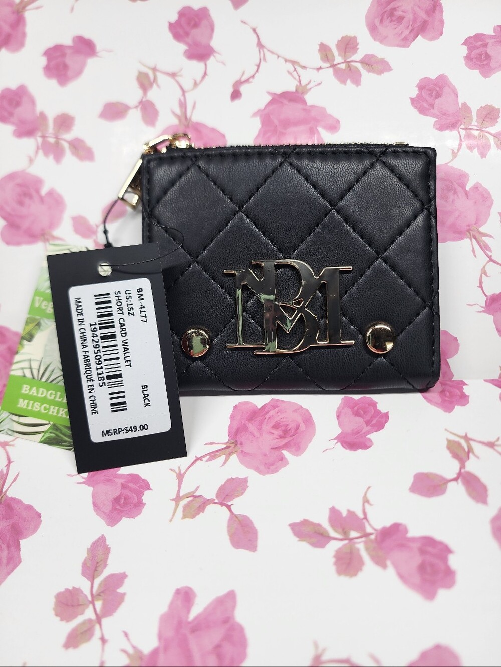 Badgley Mischka Black Short Cart Holder
